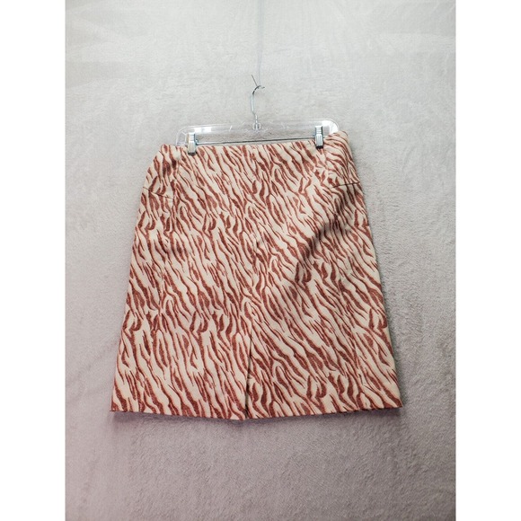 Lyssé Pencil Skirts Women's Medium Cream Brick Geo Print Viscose Elastic Waist - Picture 2 of 8